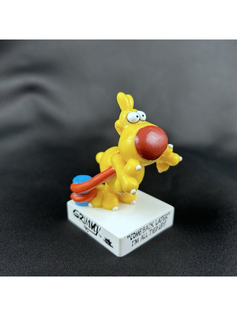 Grimmy All Tied Up Cartoon Plastic Statue Mother Goose Grimm 1989 Vintage